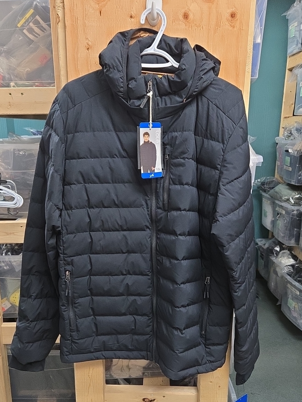 Lole Size L Black Packable Duck Down Puffer Jacket